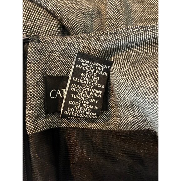 Catherines Womens Midi Dress Size 2X Gray Black Floral Sleeveless Plus Size - Picture 7 of 7